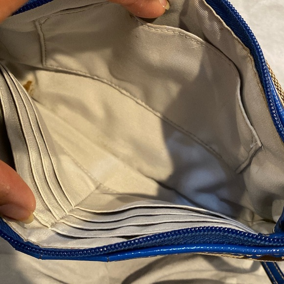 EUC Coach Large Wristlet Signature Canvas & Leather - Picture 11 of 12